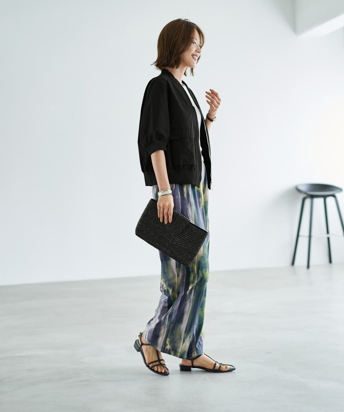 着用イメージ　167cm ブラック