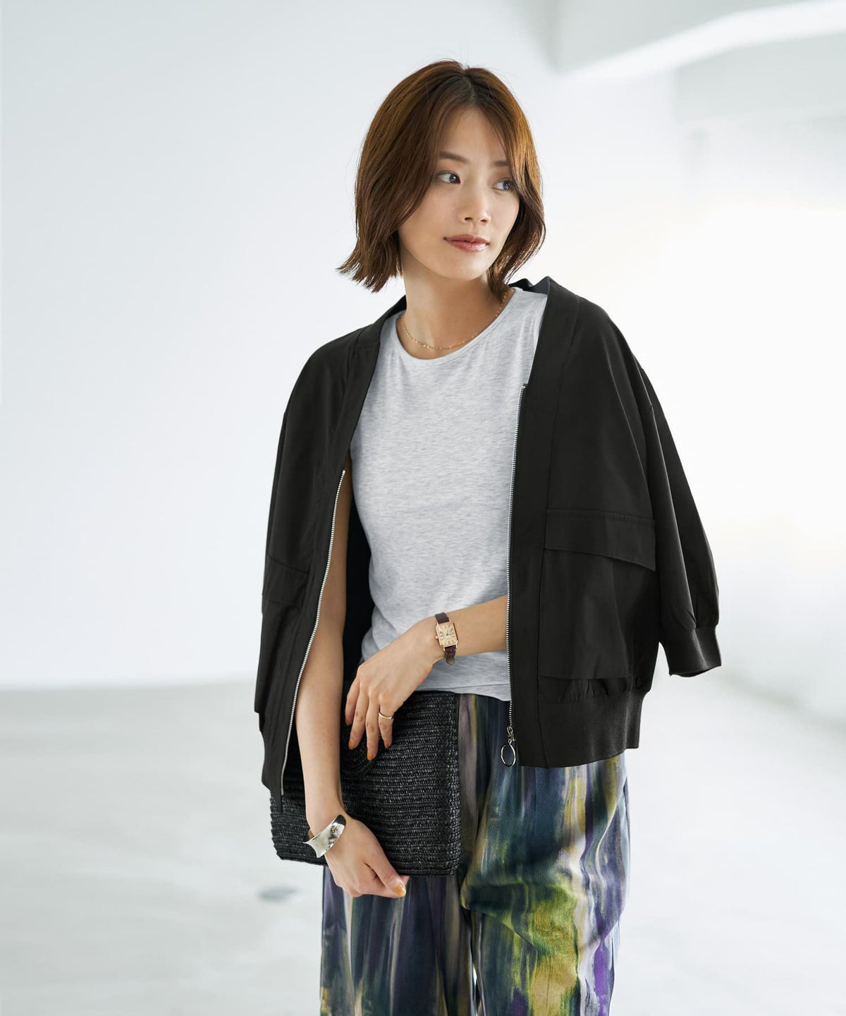 着用イメージ　167cm ブラック