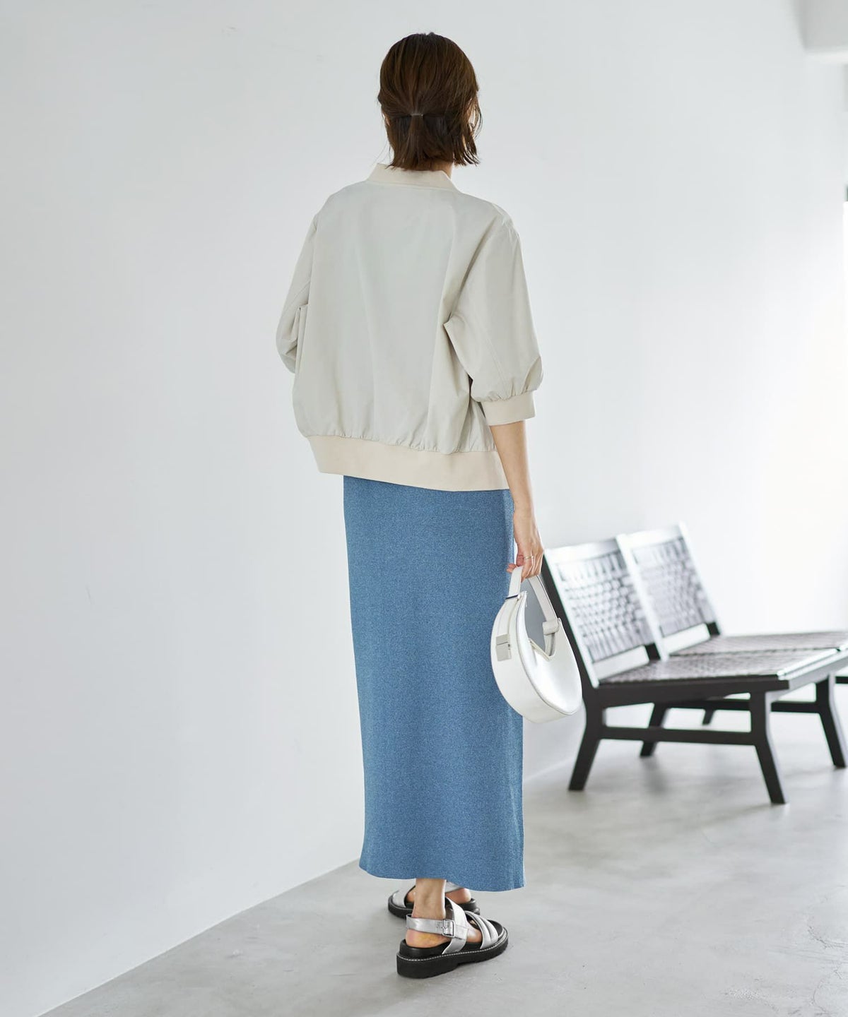 着用イメージ　167cm ライトベージュ