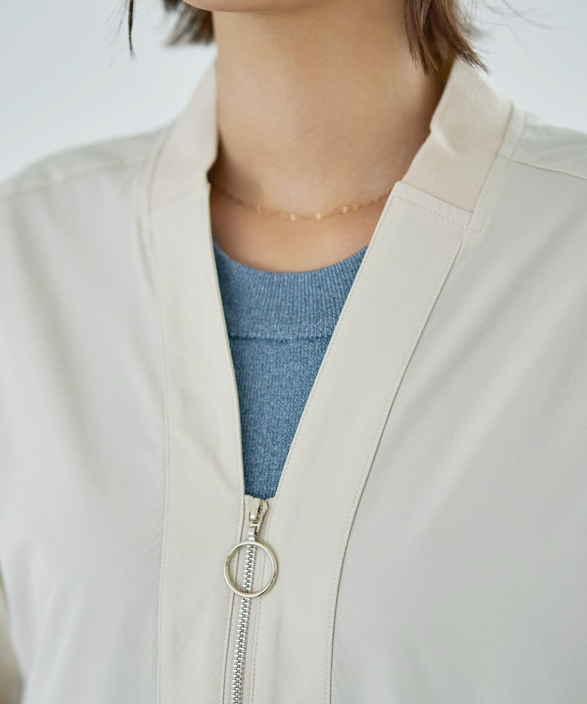 着用イメージ　167cm ライトベージュ