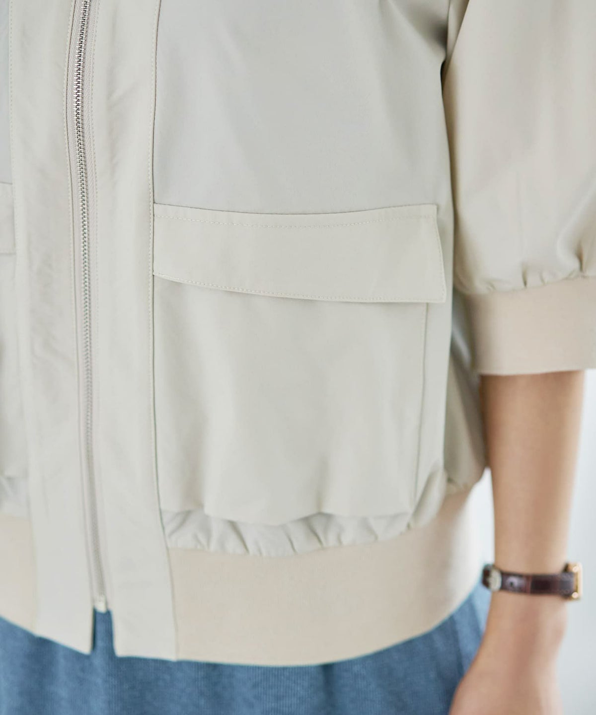 着用イメージ　167cm ライトベージュ