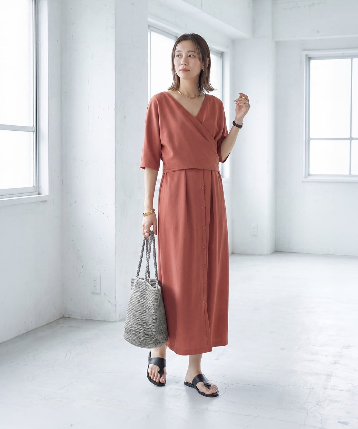 着用イメージ 163cm グァバ