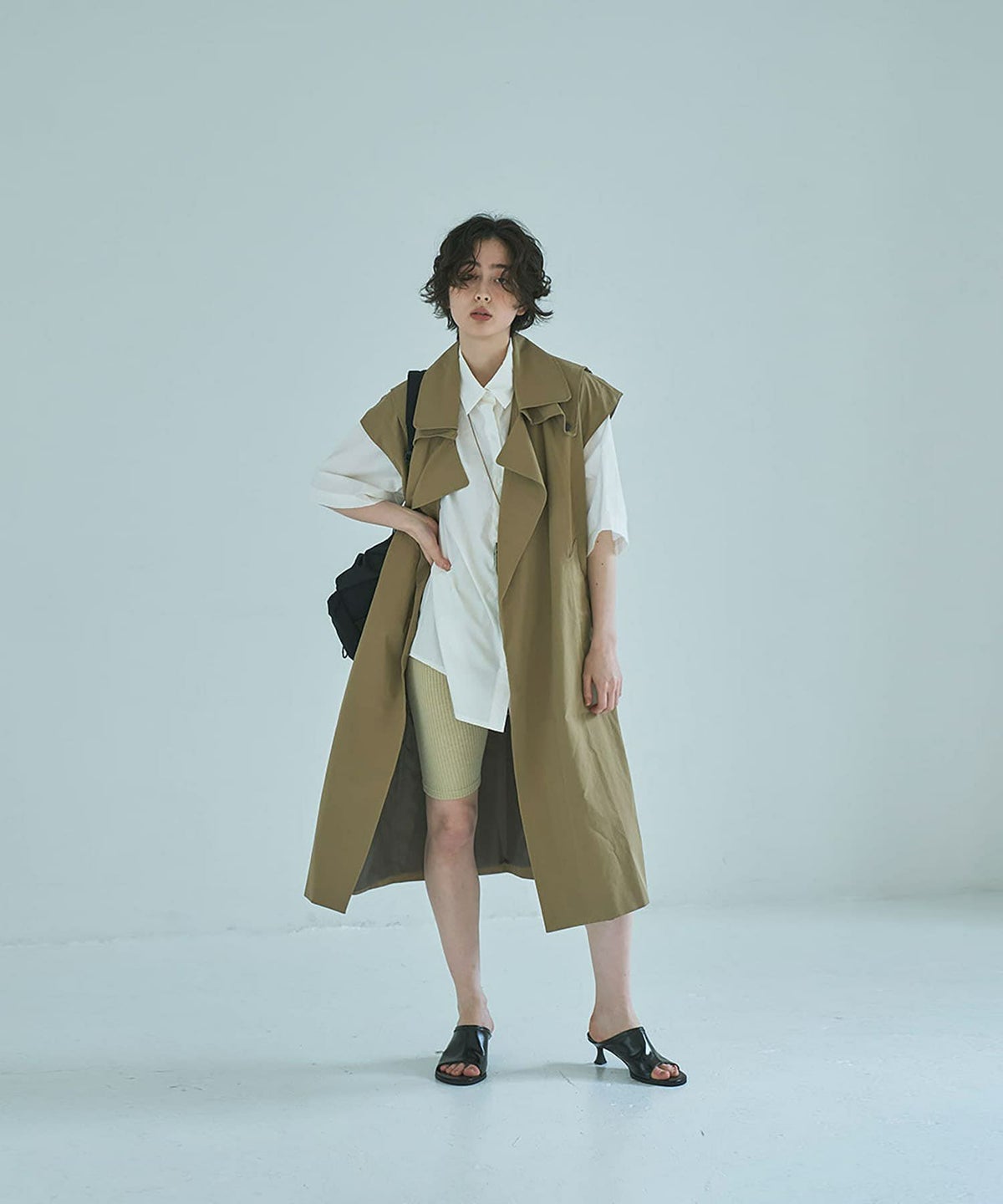 着用イメージ 165cm BROWN BEIGE