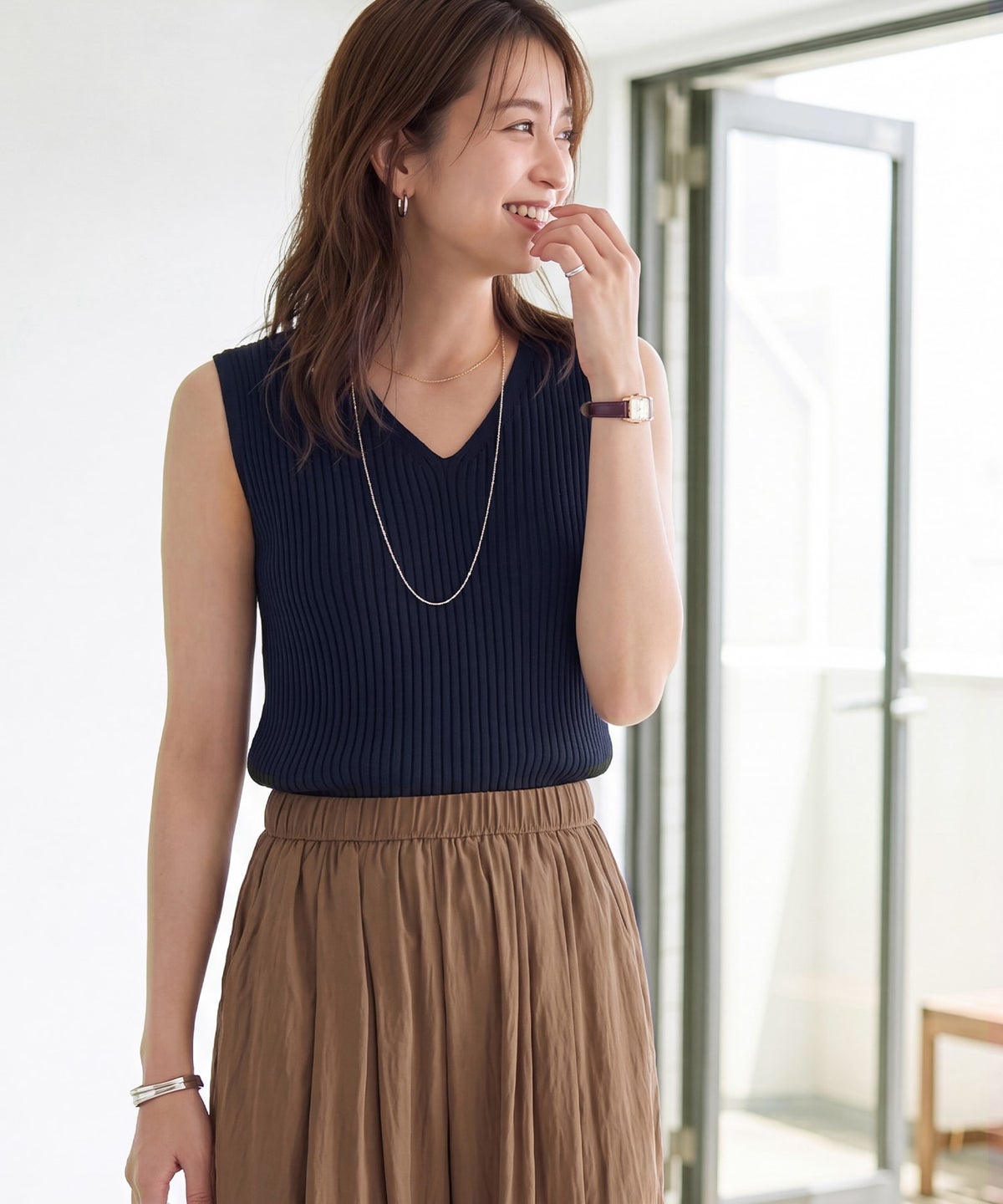 着用イメージ 163cm ネイビー