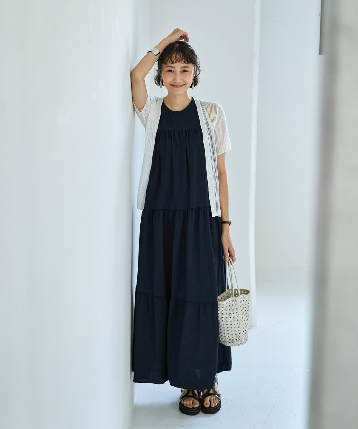 着用イメージ 168cm ホワイト