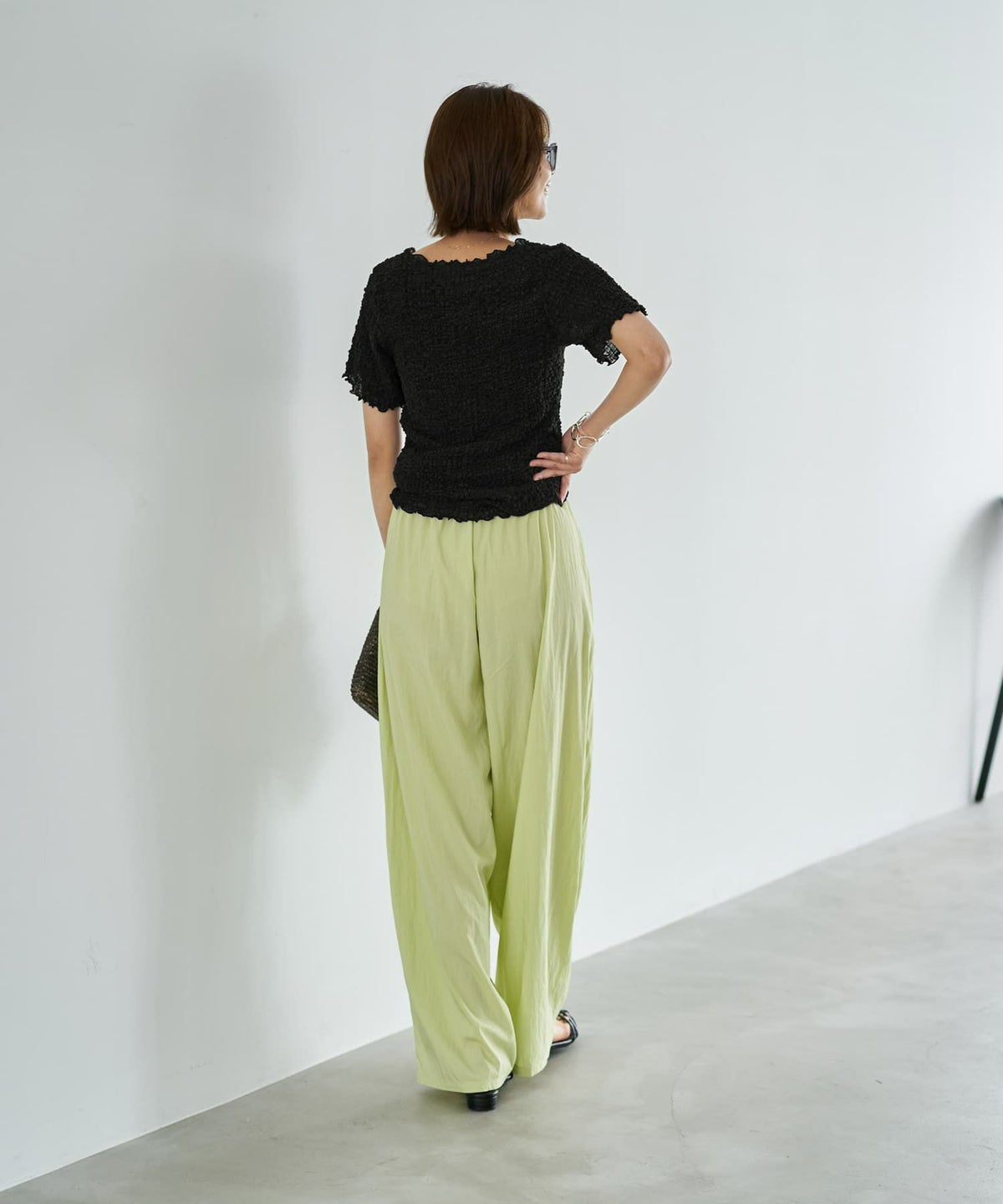 着用イメージ 167cm ピスタチオ