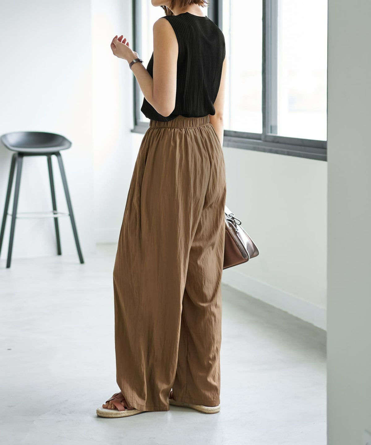 着用イメージ 167cm アーモンド