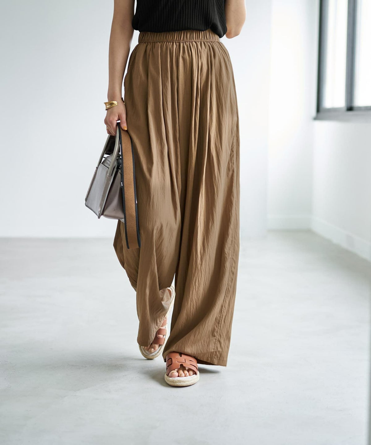 着用イメージ 167cm アーモンド