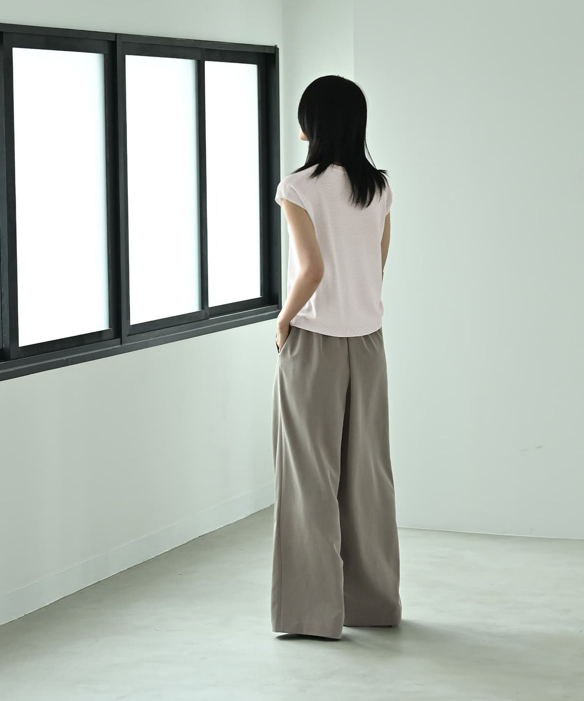 着用イメージ 170cm アイボリー