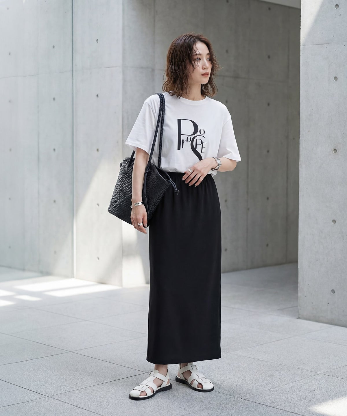 着用イメージ 166cm ホワイト