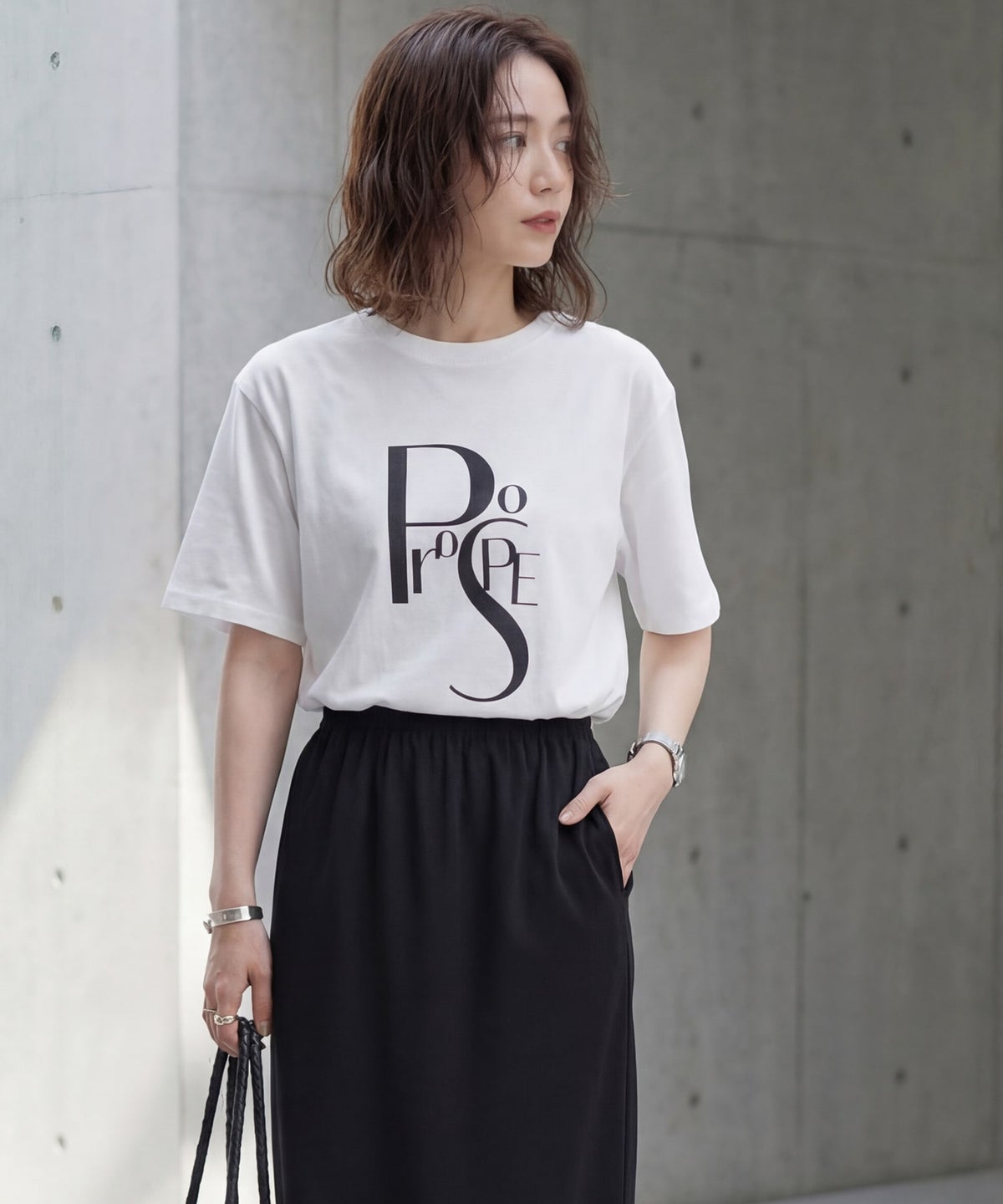 着用イメージ 166cm ホワイト