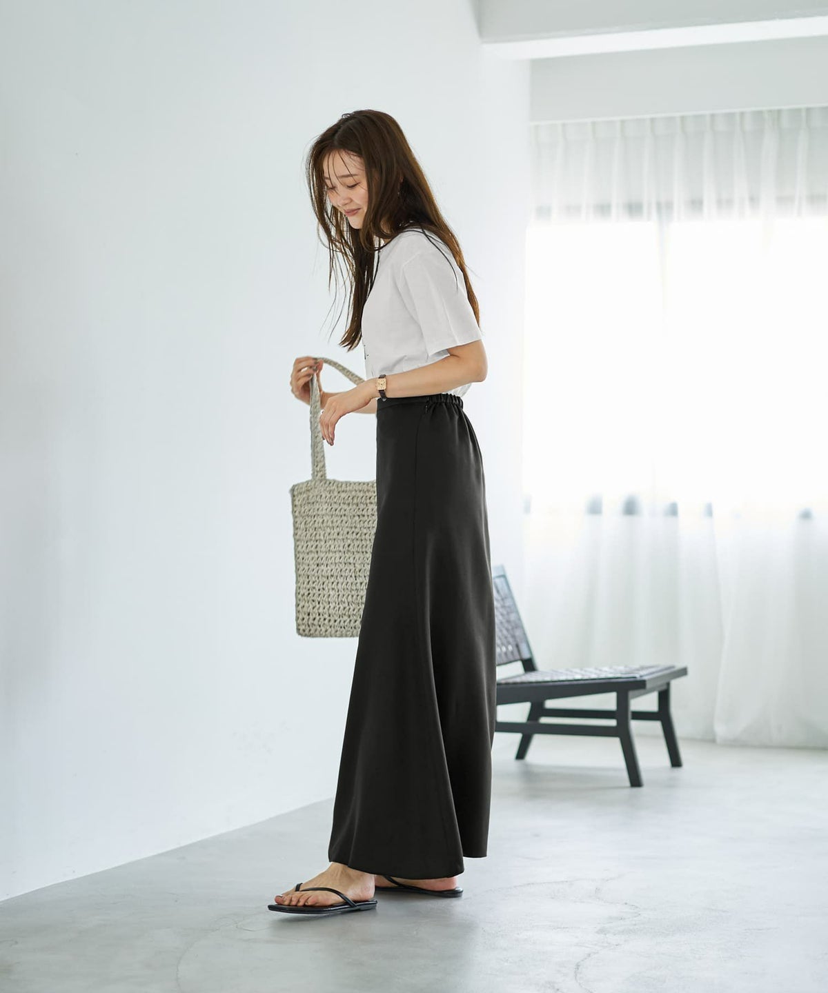 着用イメージ 166cm ホワイト