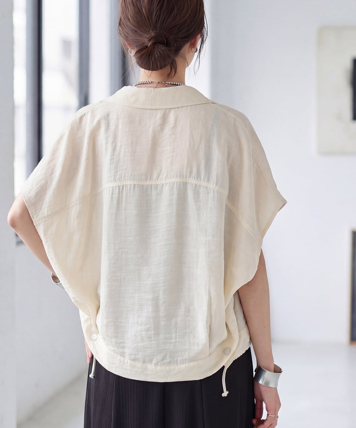 着用イメージ 163cm エクリュ