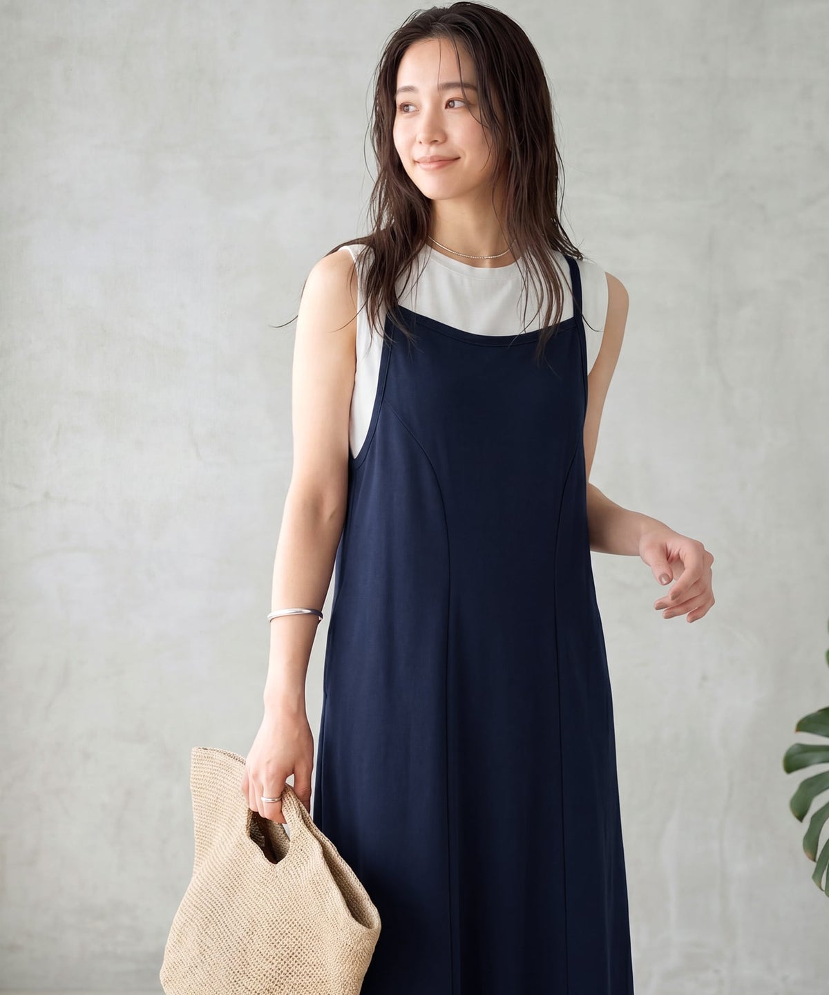 着用イメージ 163cm ネイビー 01