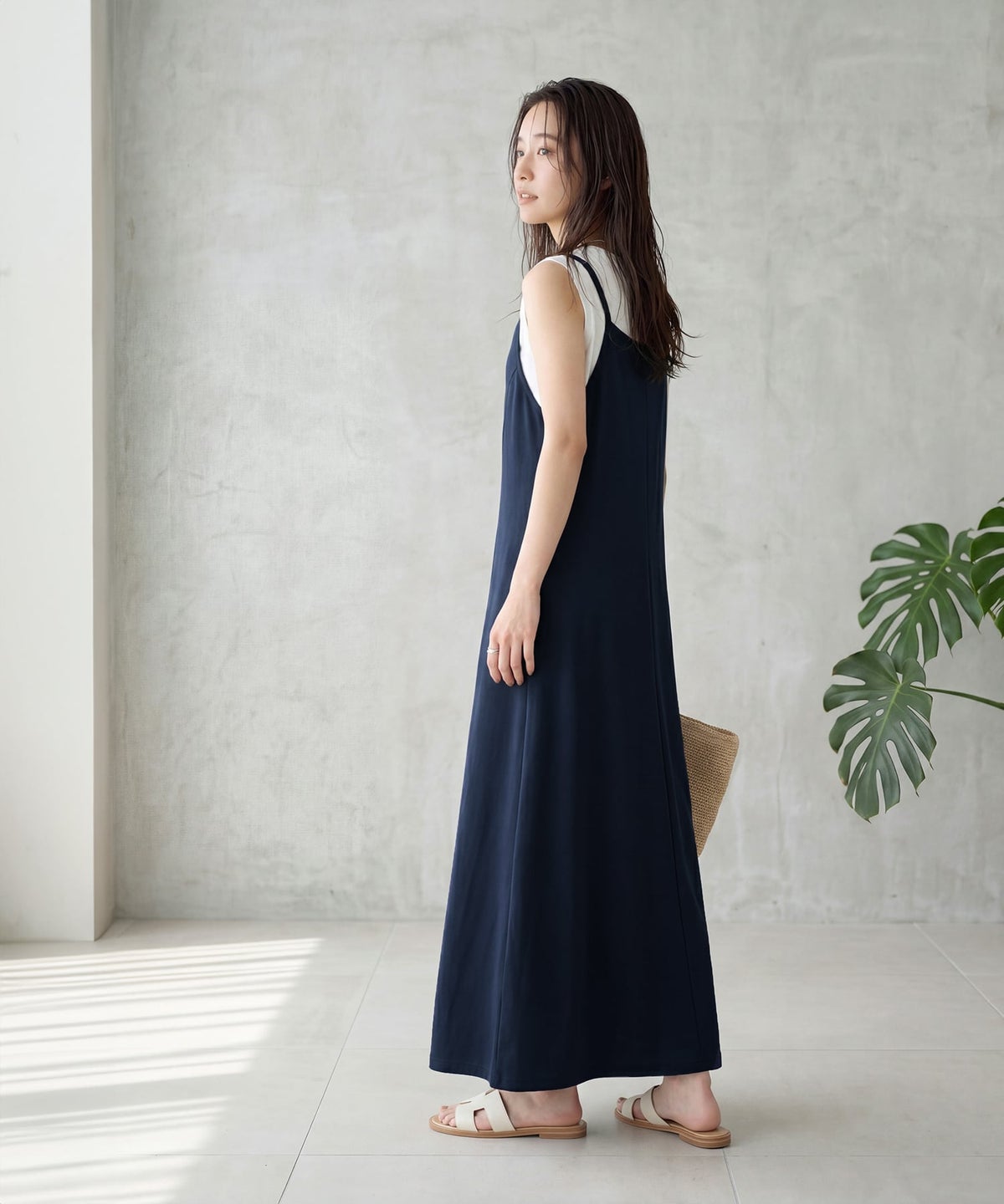 着用イメージ 163cm ネイビー 01