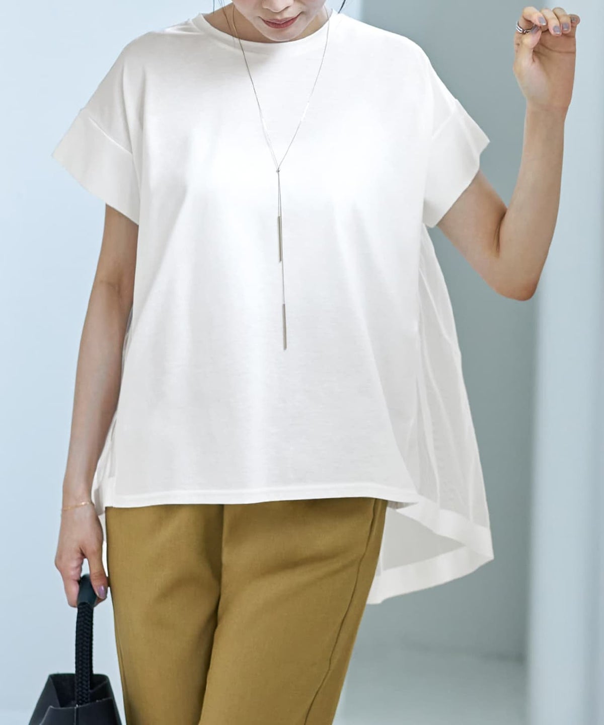 着用イメージ 163cm ホワイト