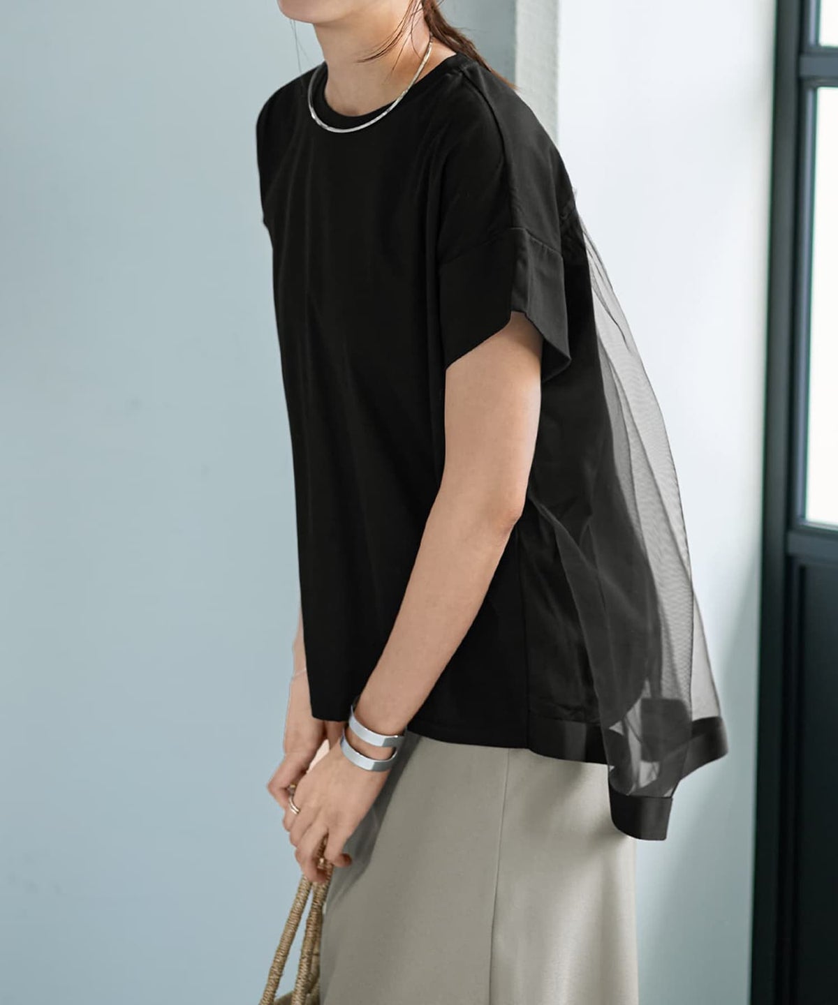 着用イメージ 163cm ブラック