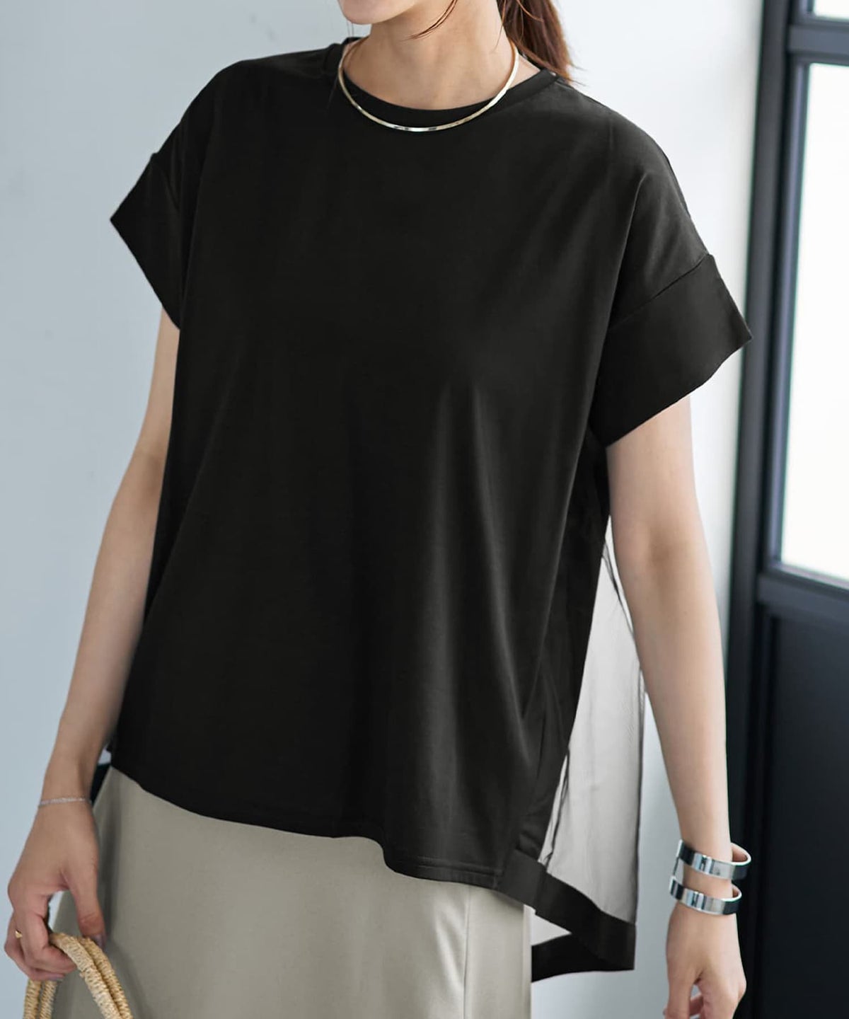 着用イメージ 163cm ブラック
