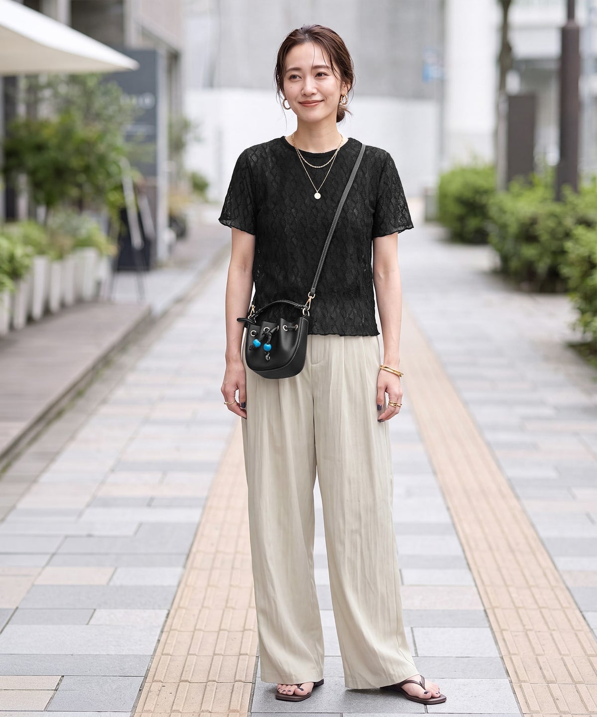 着用イメージ 163cm ブラック
