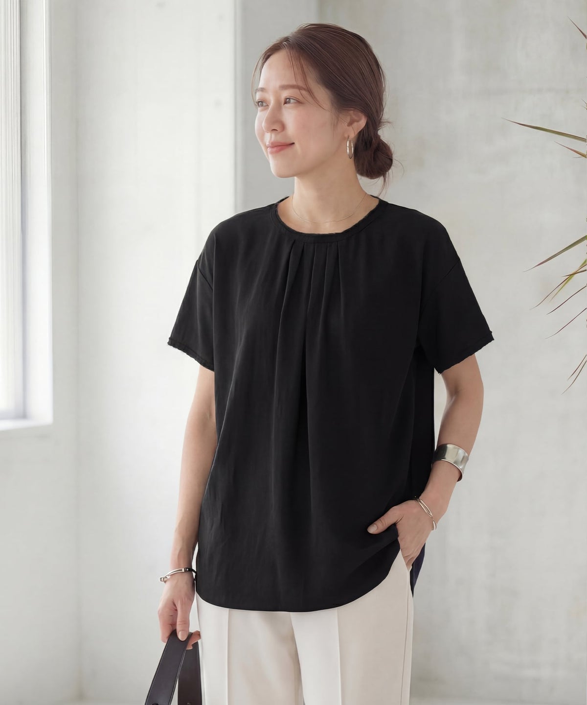 着用イメージ 163cm ブラック