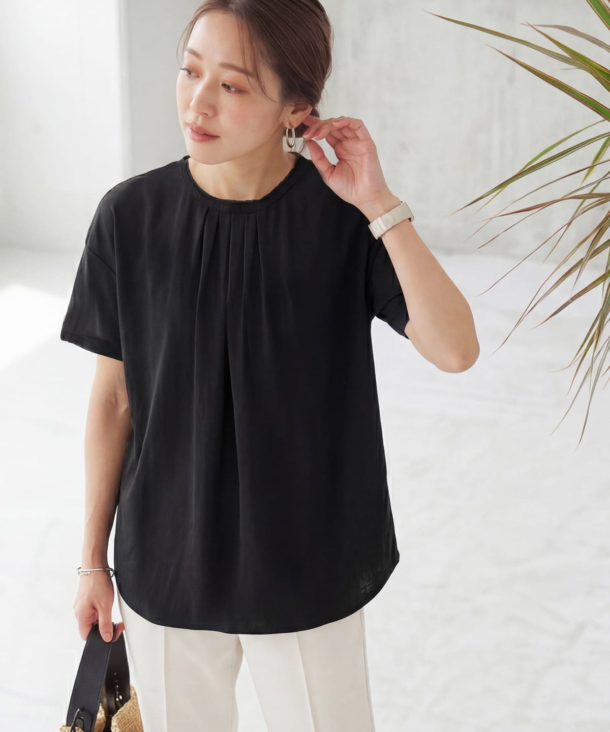 着用イメージ 163cm ブラック