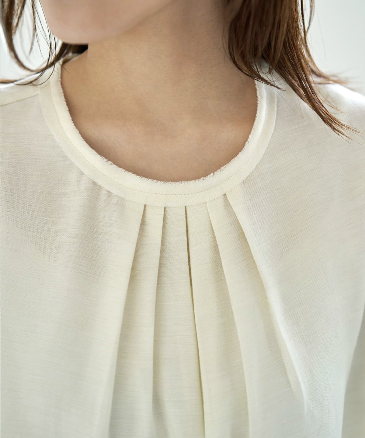 着用イメージ 163cm アイボリー