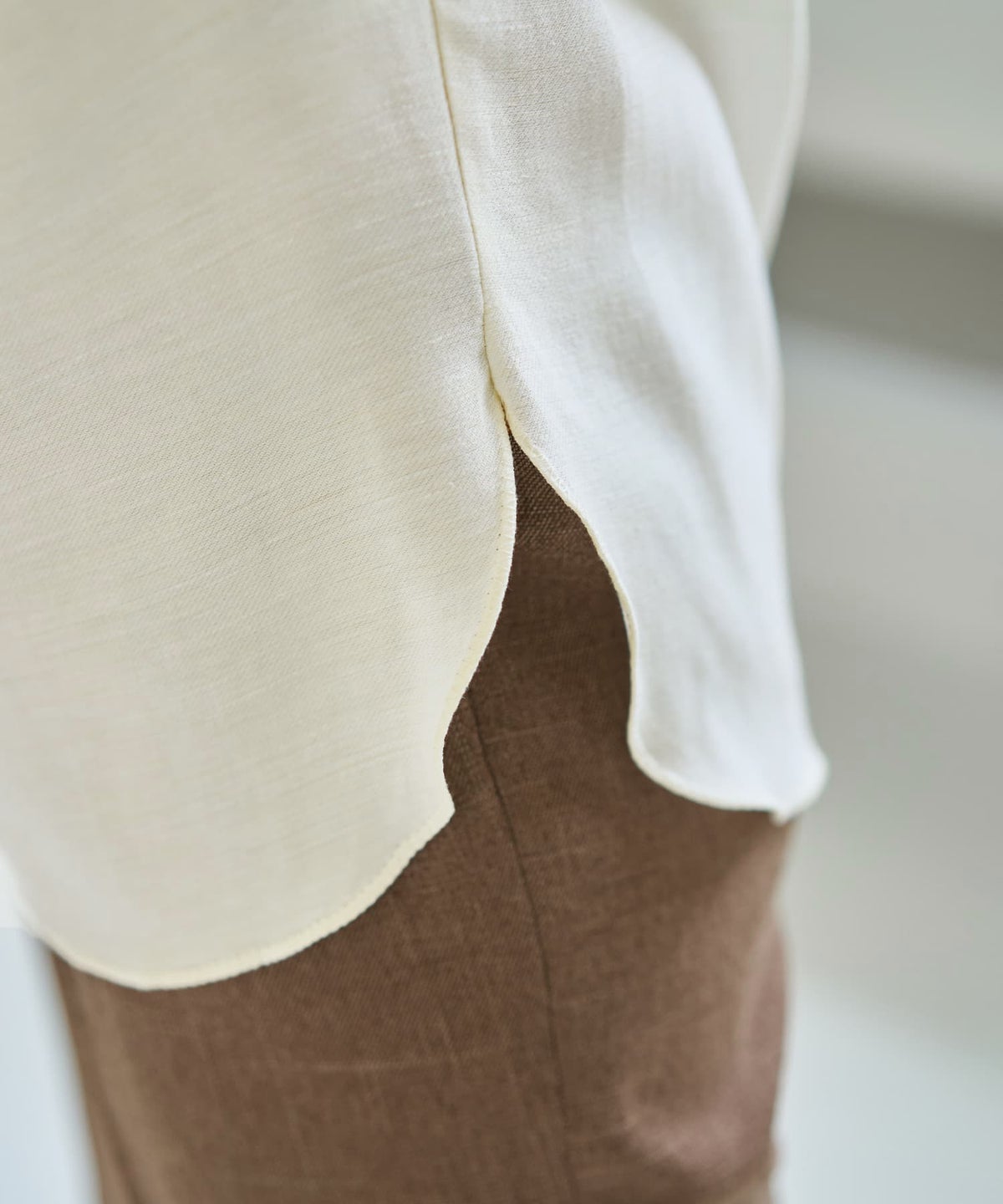 着用イメージ 163cm アイボリー