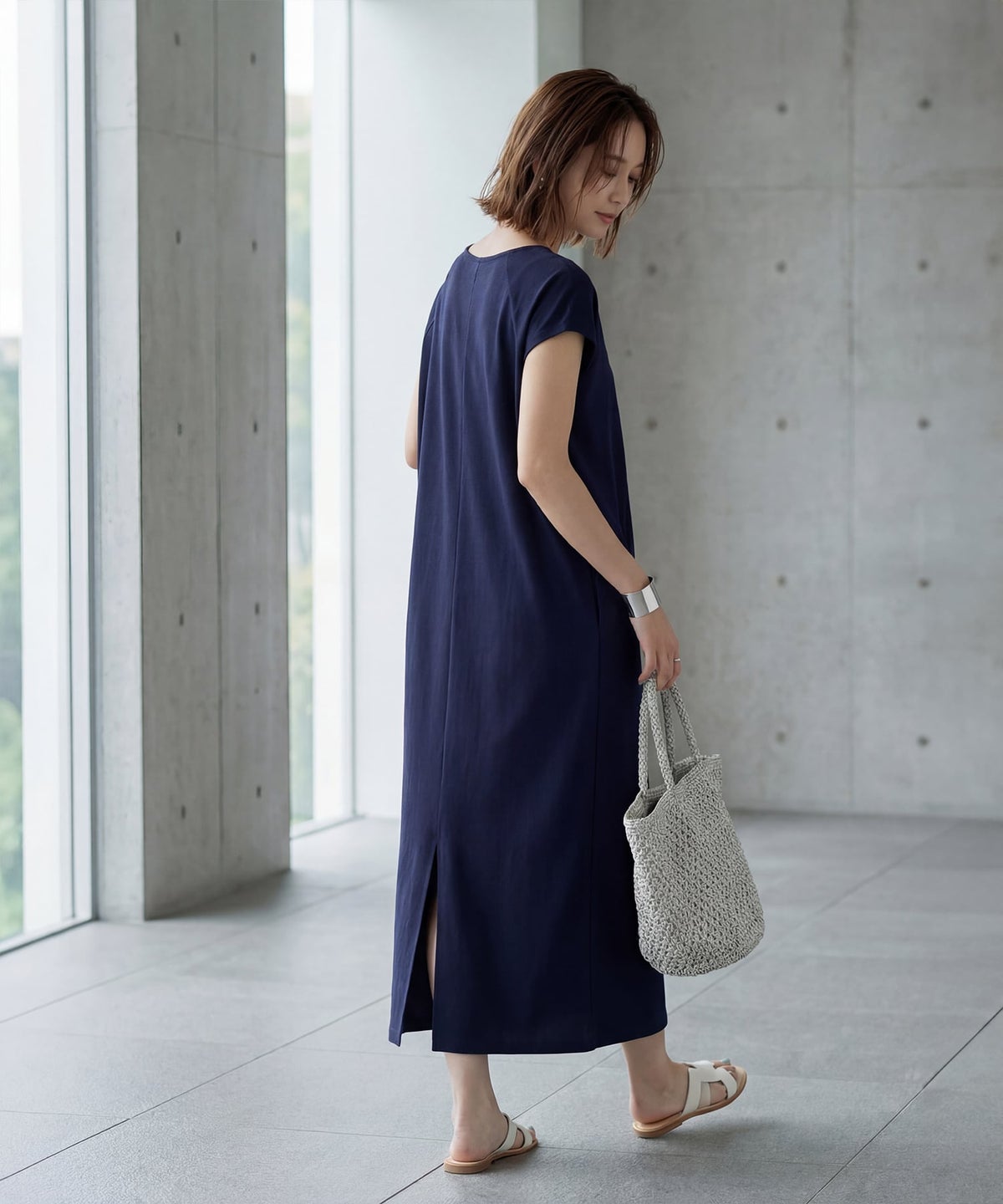 着用イメージ 163cm ネイビー 02