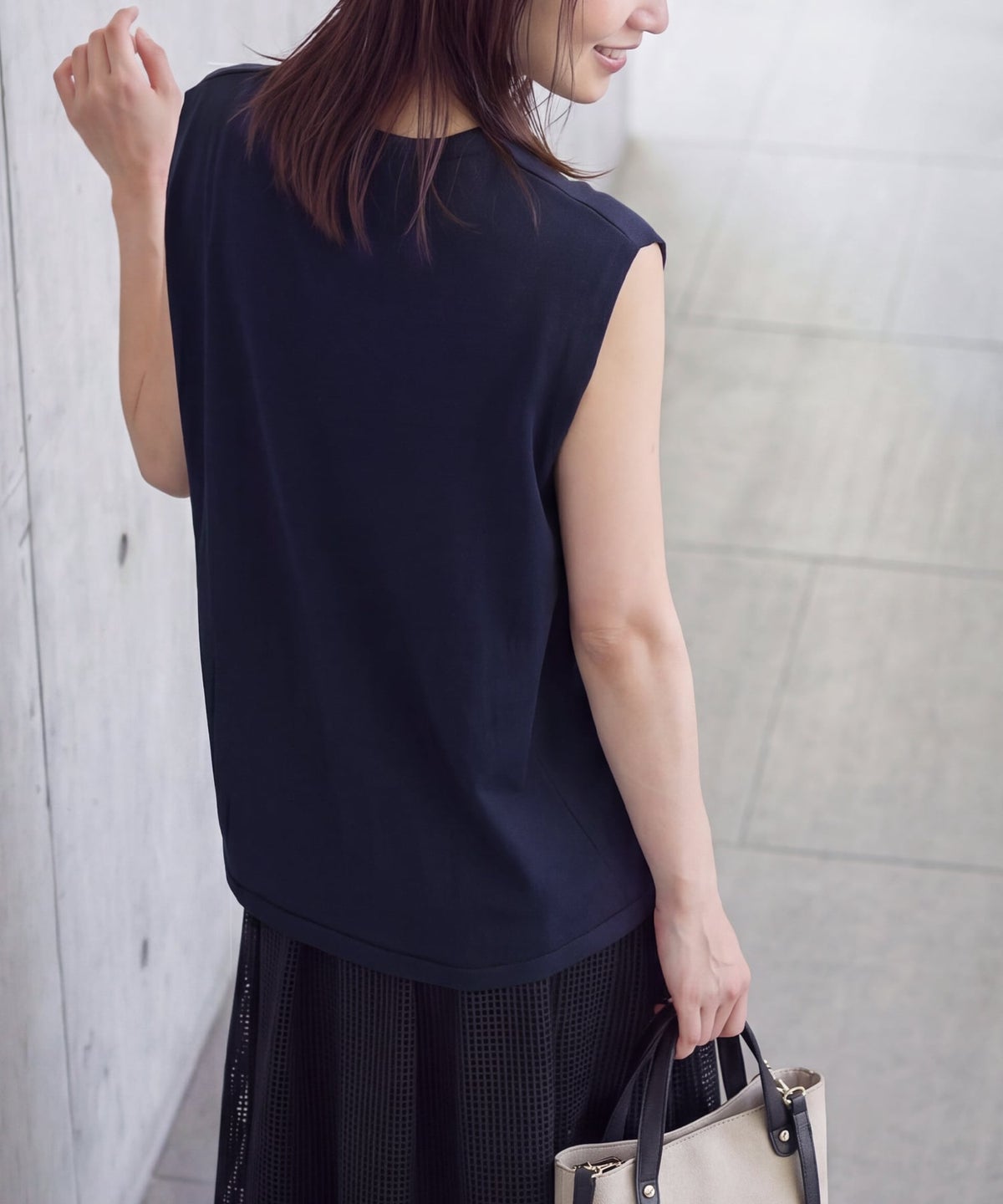 着用イメージ 163cm ネイビー