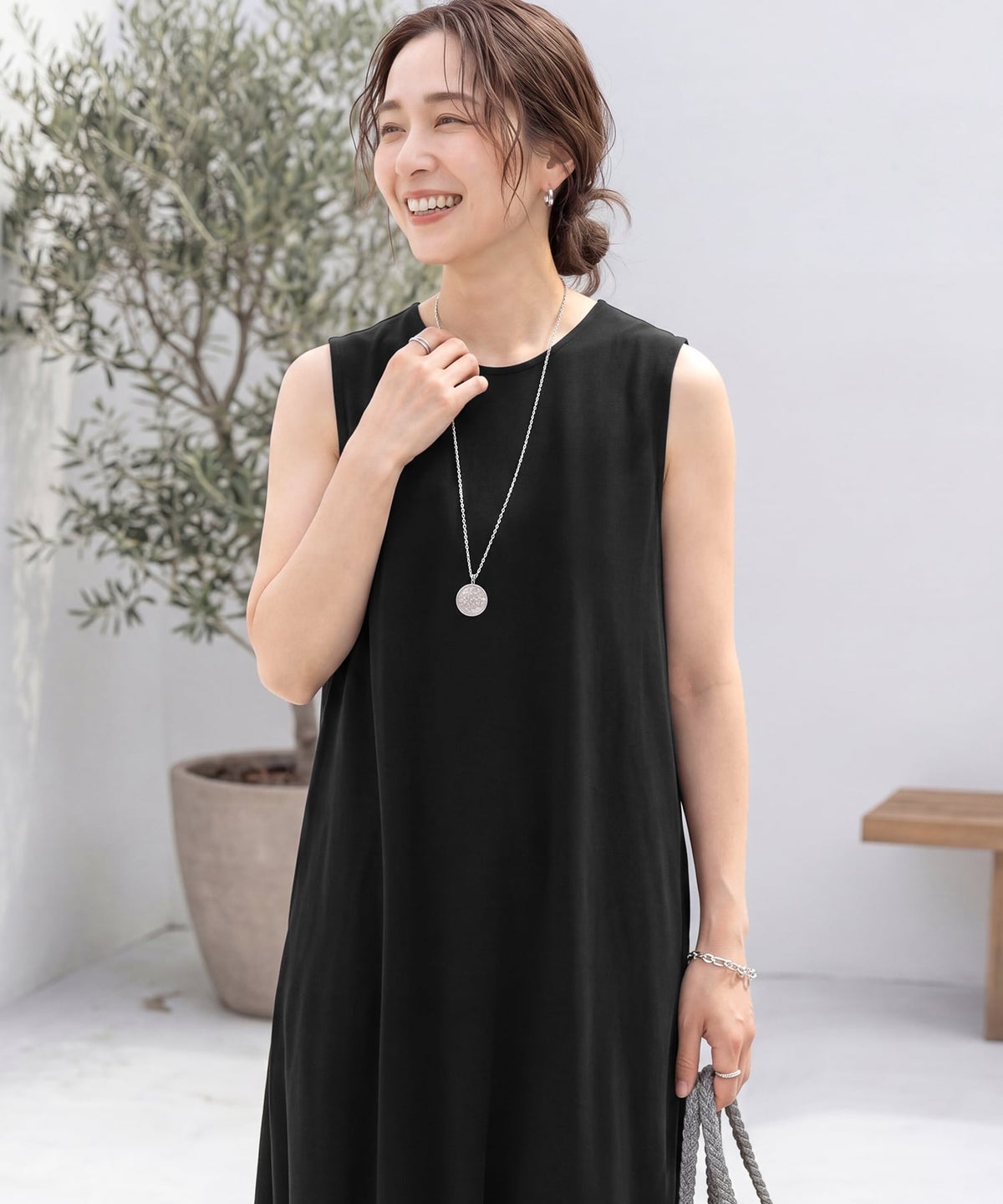 着用イメージ 163cm ブラック 01