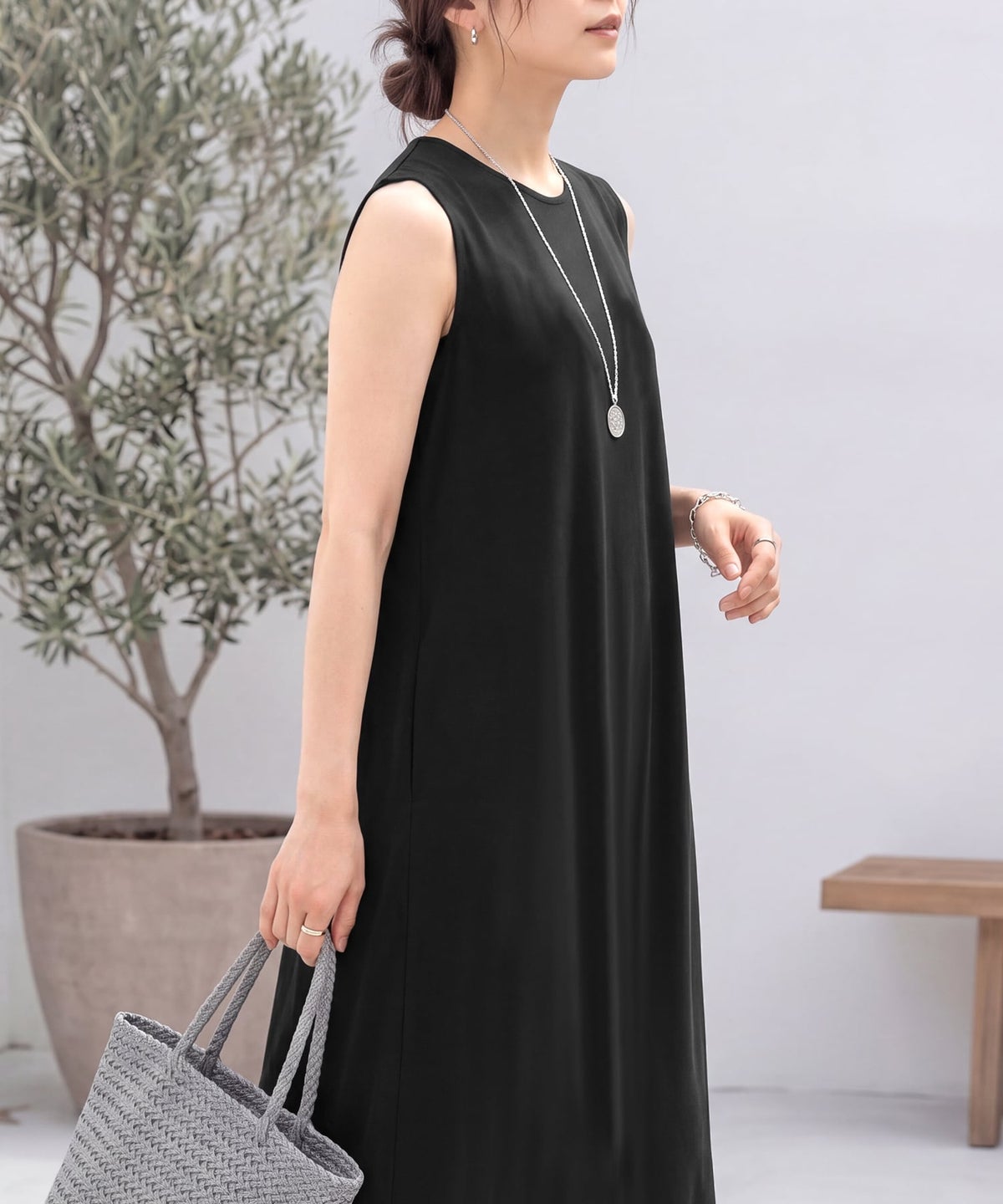 着用イメージ 163cm ブラック 01