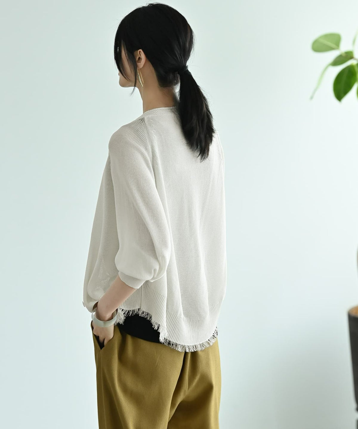 着用イメージ 170cm ホワイト