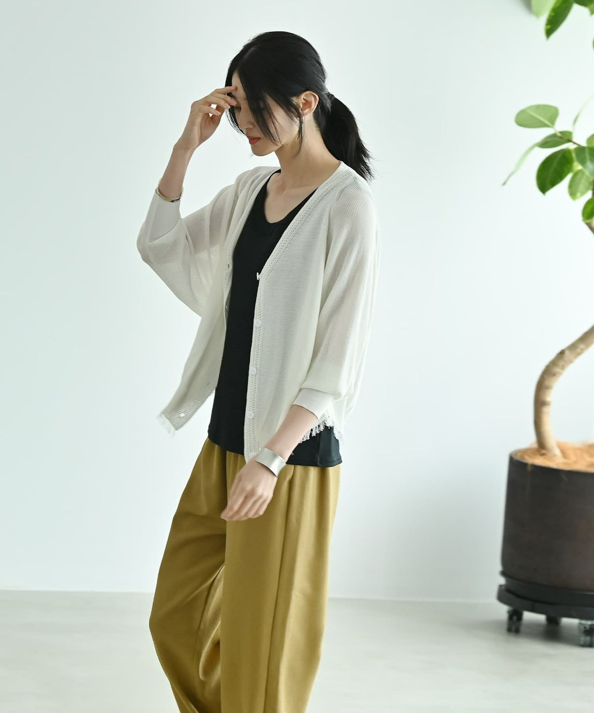 着用イメージ 170cm ホワイト