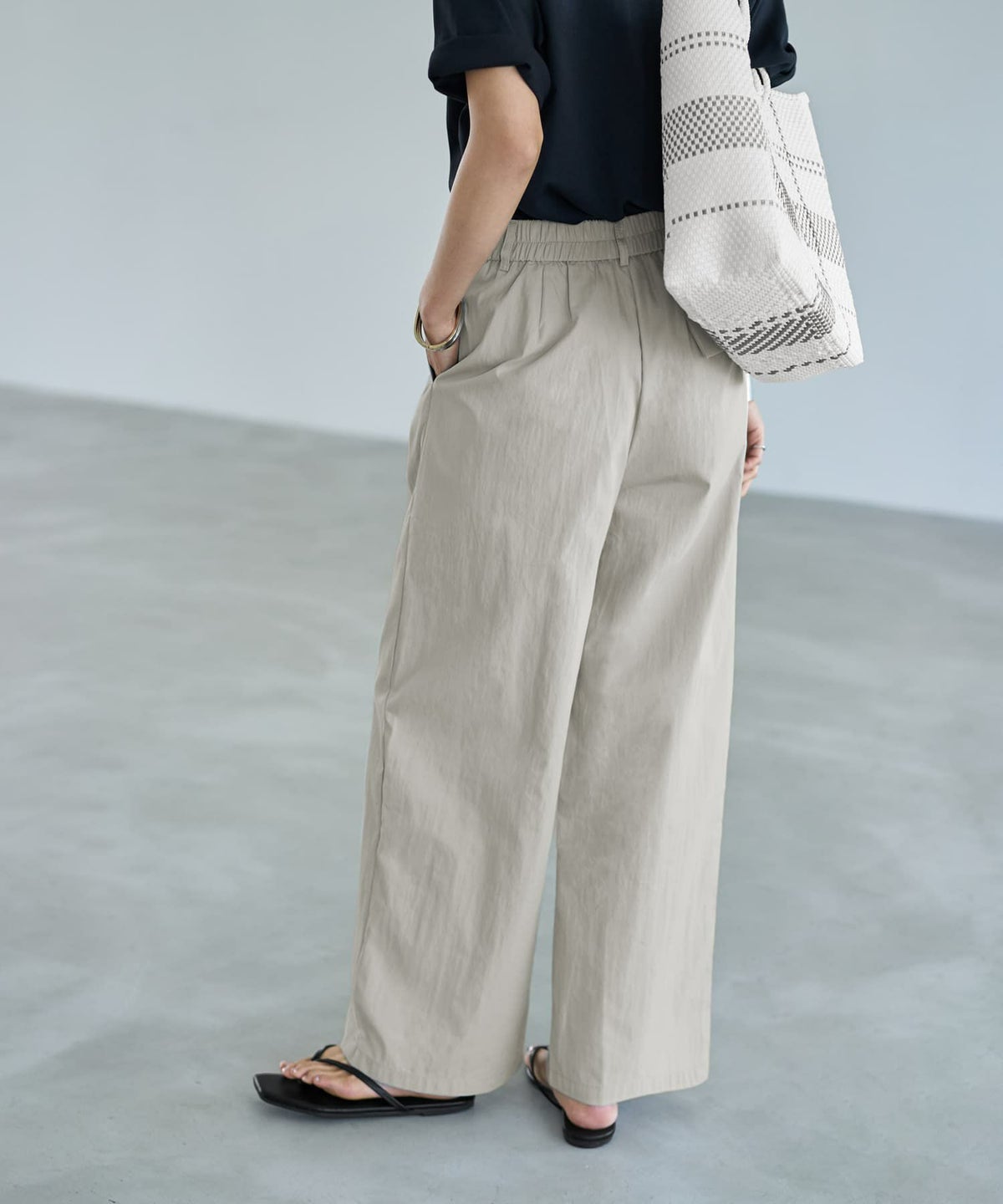 着用イメージ 167cm エアリーグレー