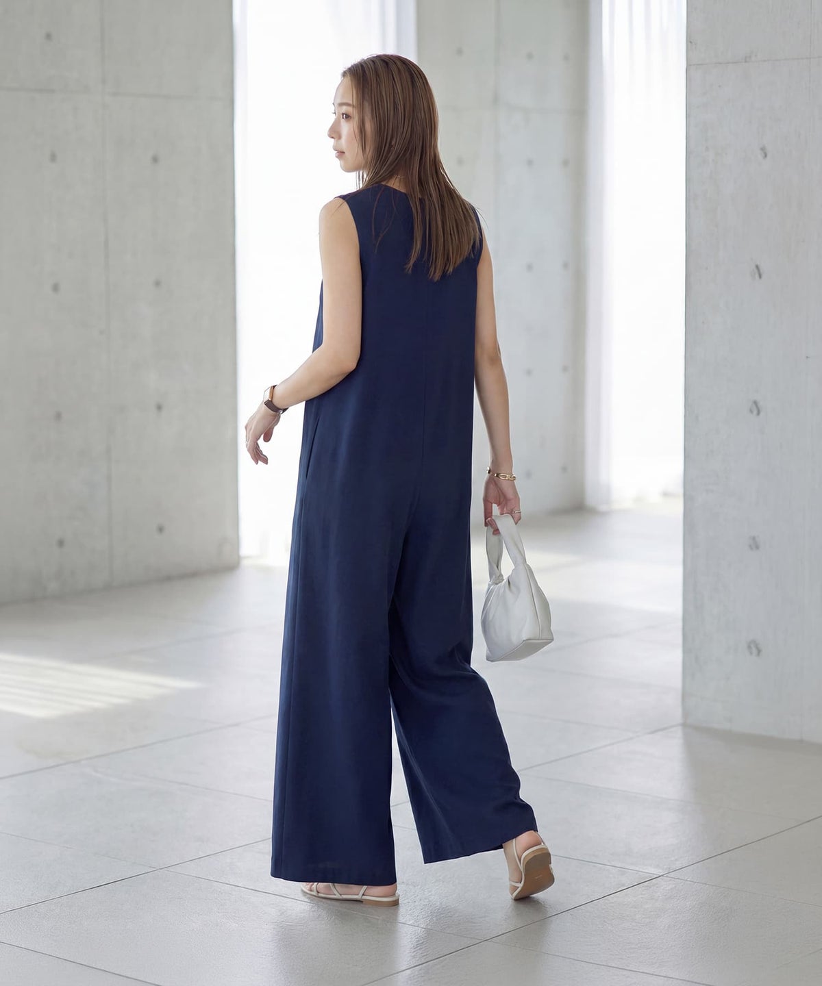 着用イメージ 163cm ネイビー サイズ02