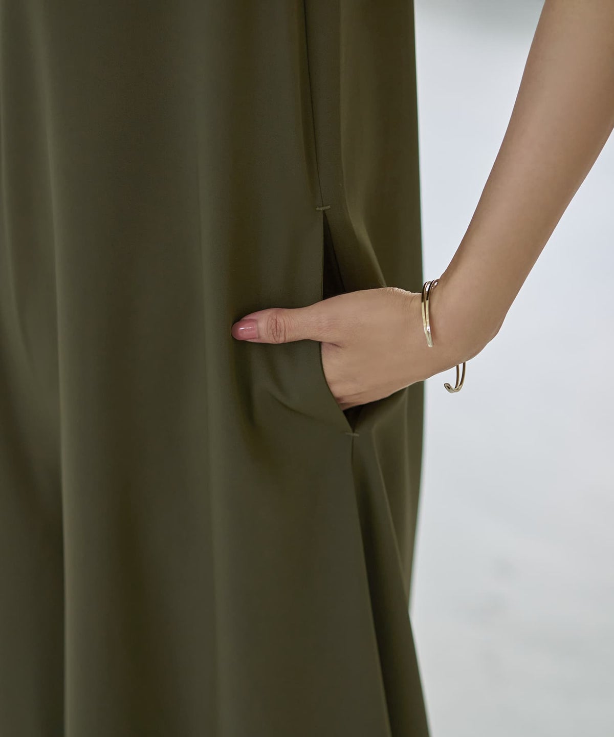 着用イメージ 163cm カーキ サイズ02