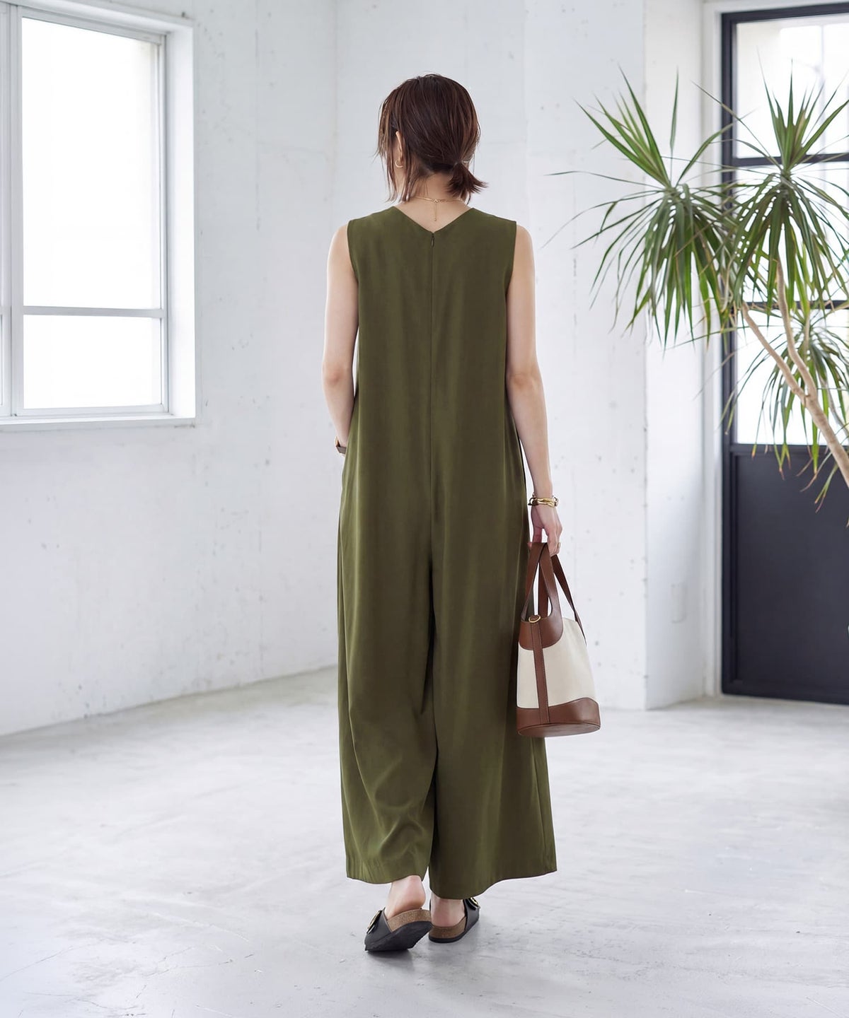 着用イメージ 163cm カーキ サイズ02