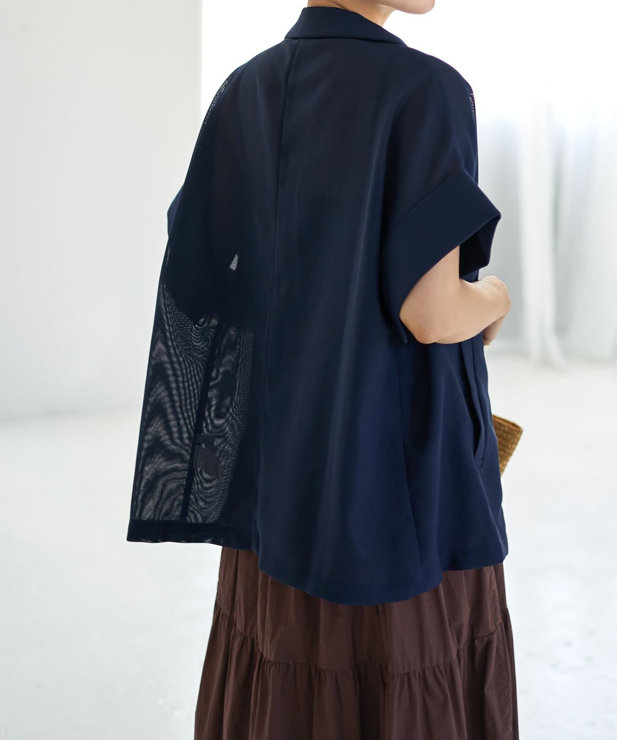 着用イメージ 166cm　ネイビー