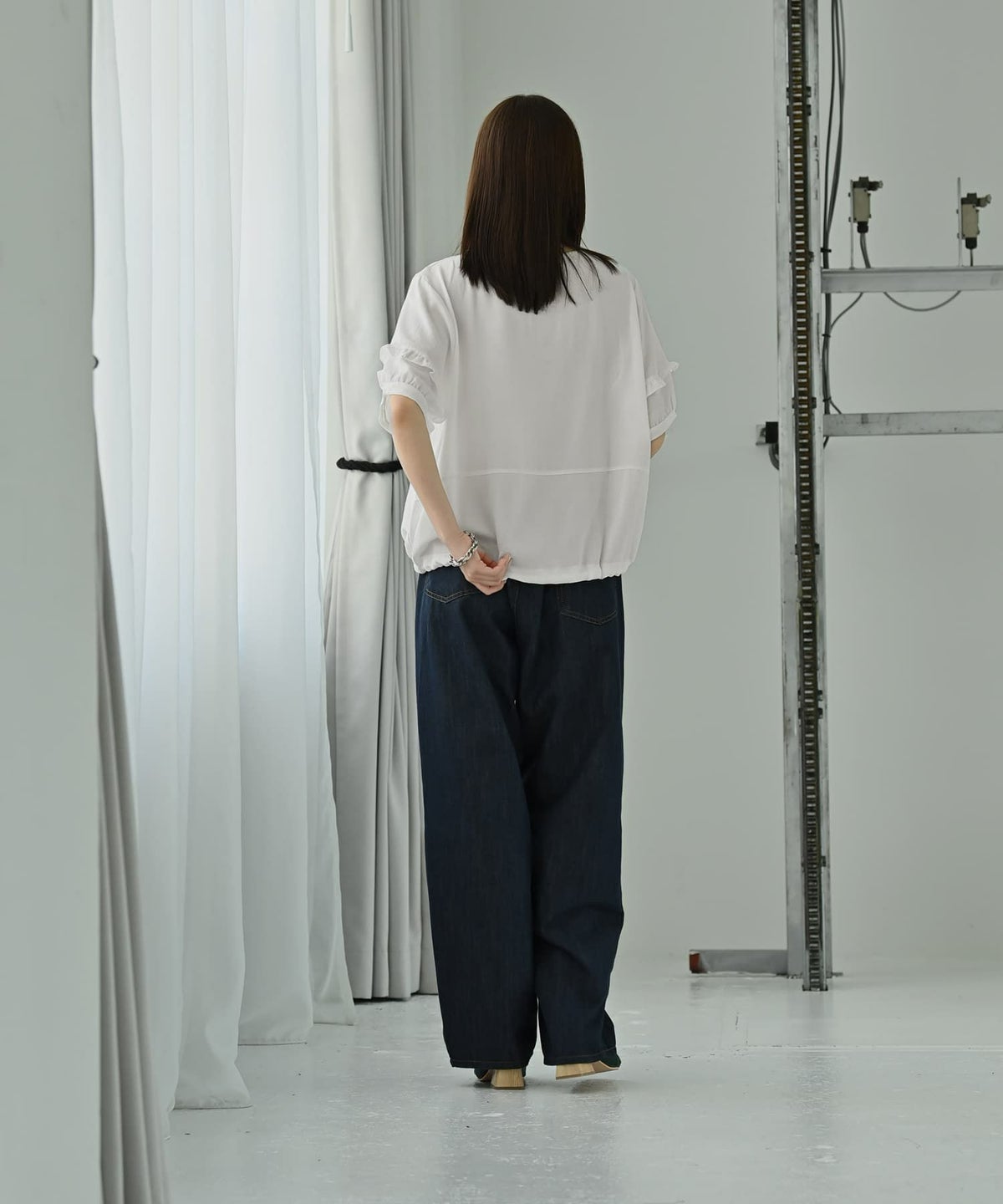 着用イメージ 172cm ホワイト