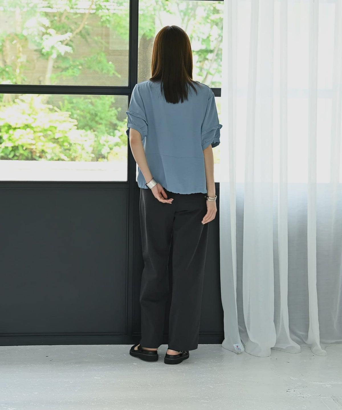 着用イメージ 172cm ブルー