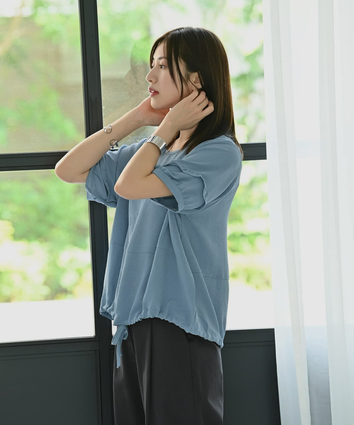 着用イメージ 172cm ブルー