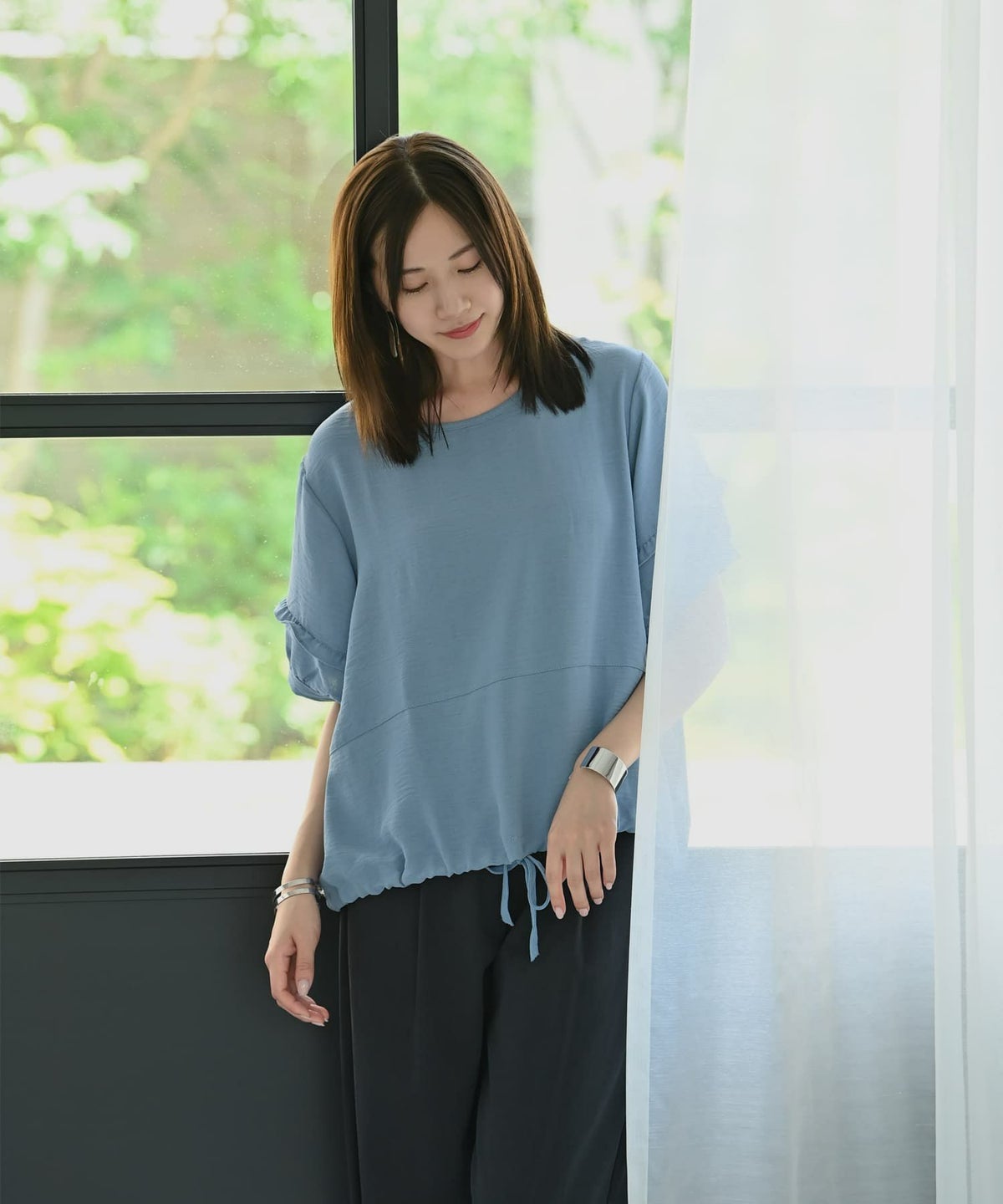 着用イメージ 172cm ブルー