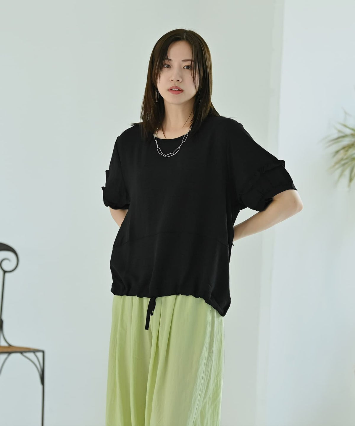 着用イメージ 172cm ブラック