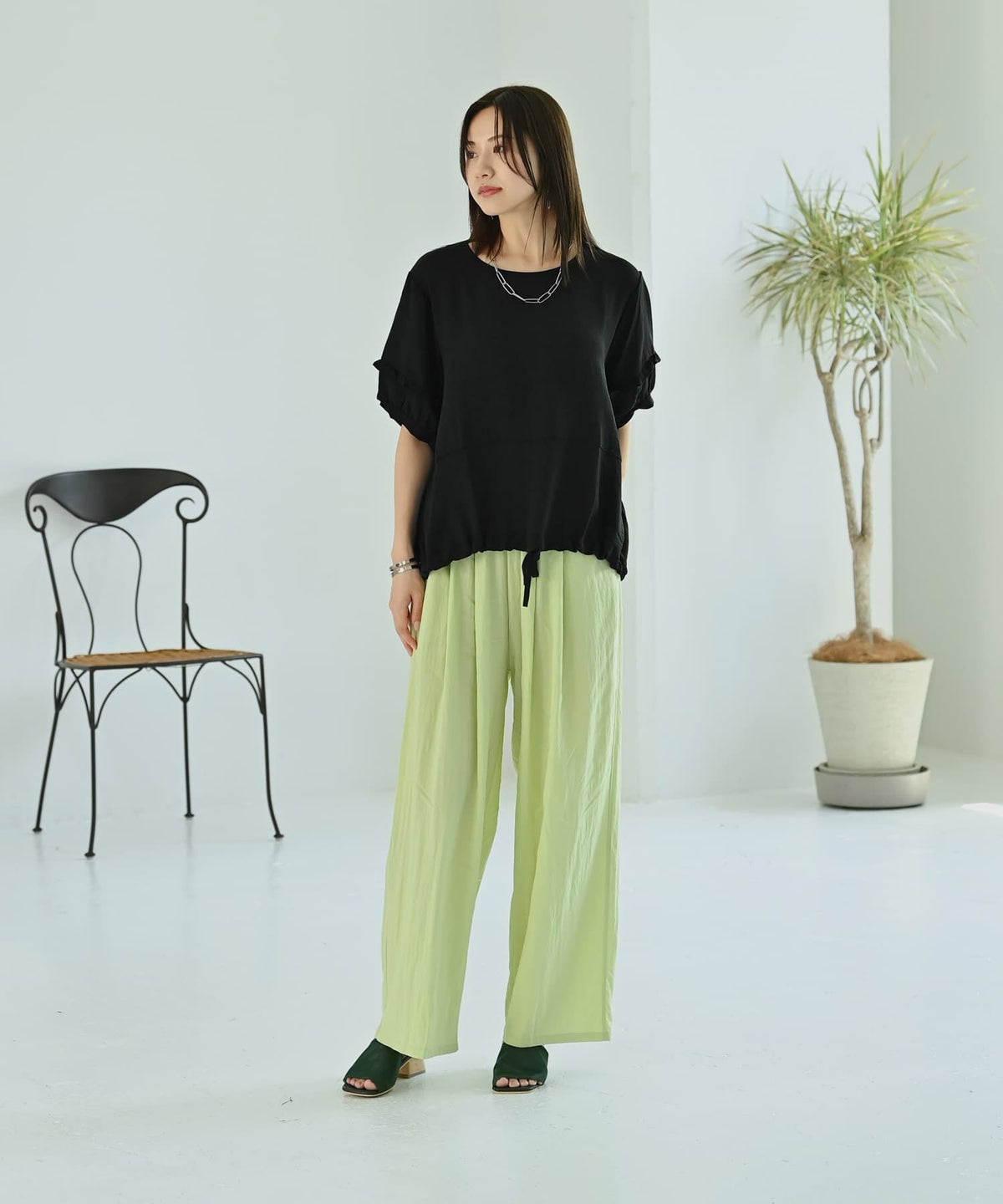 着用イメージ 172cm ブラック