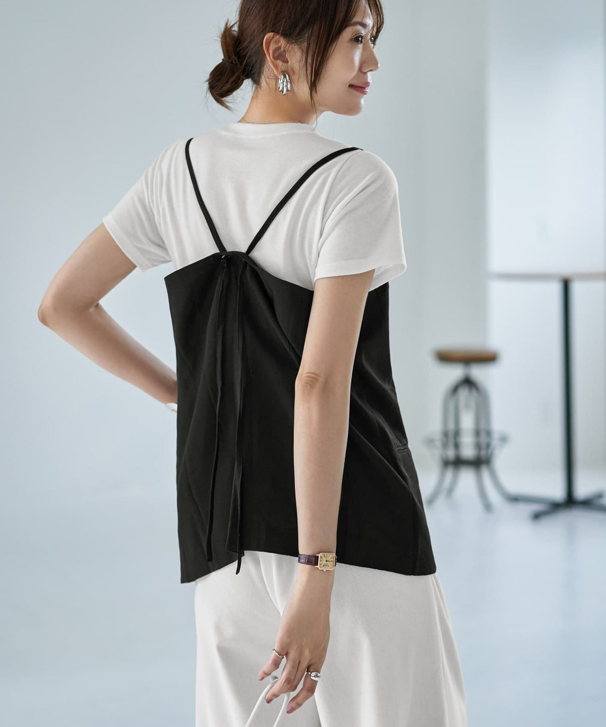 着用イメージ 166cm ブラック