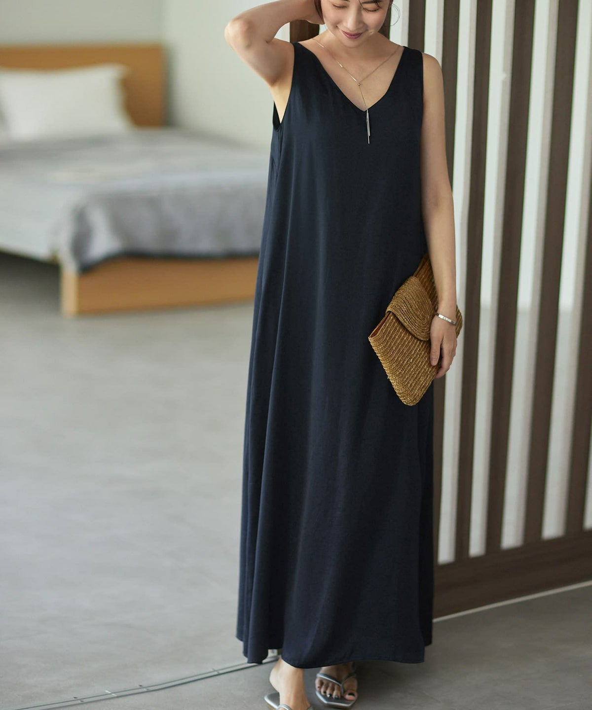 着用イメージ 168cm ネイビー 02サイズ