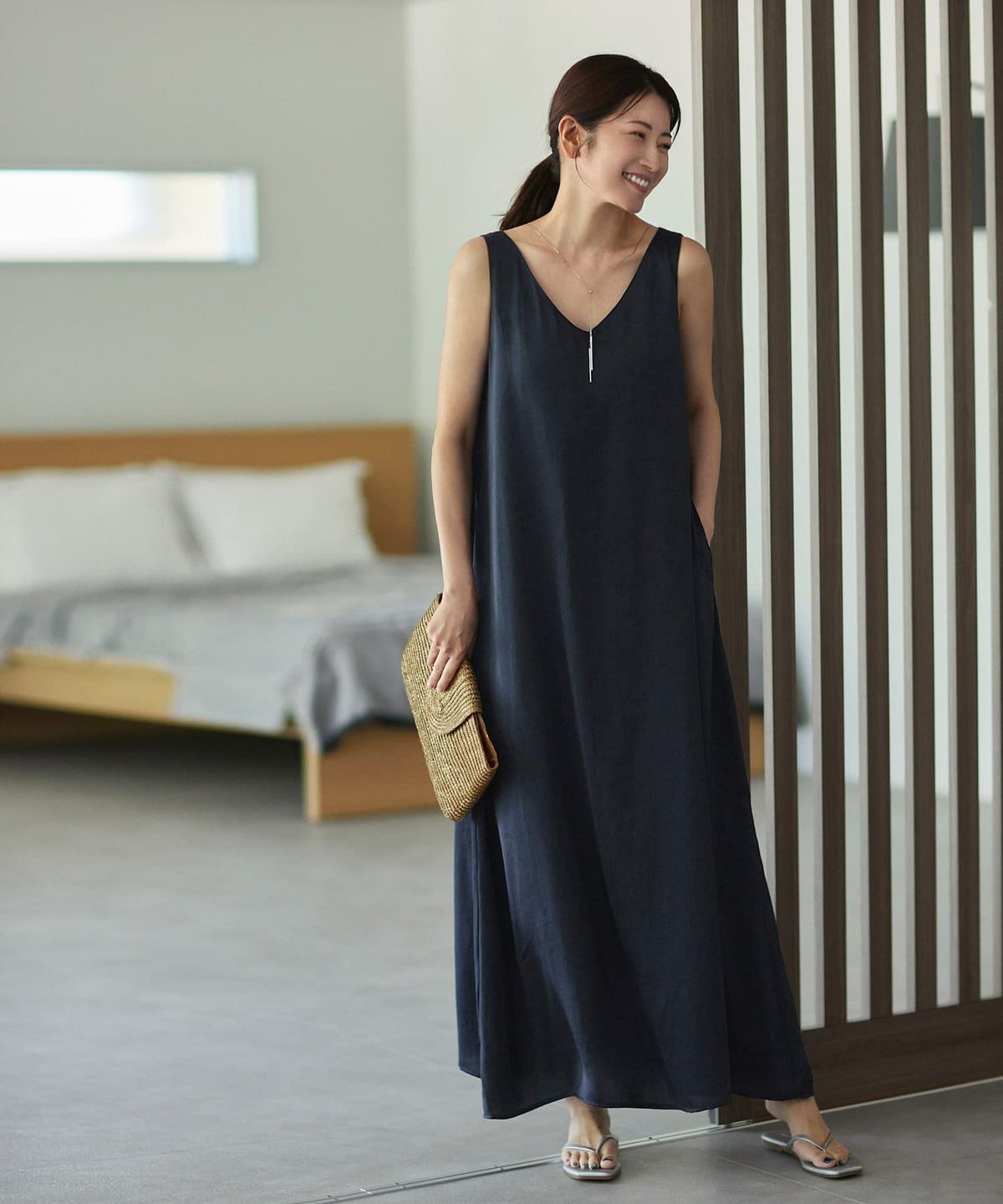 着用イメージ 168cm ネイビー 02サイズ