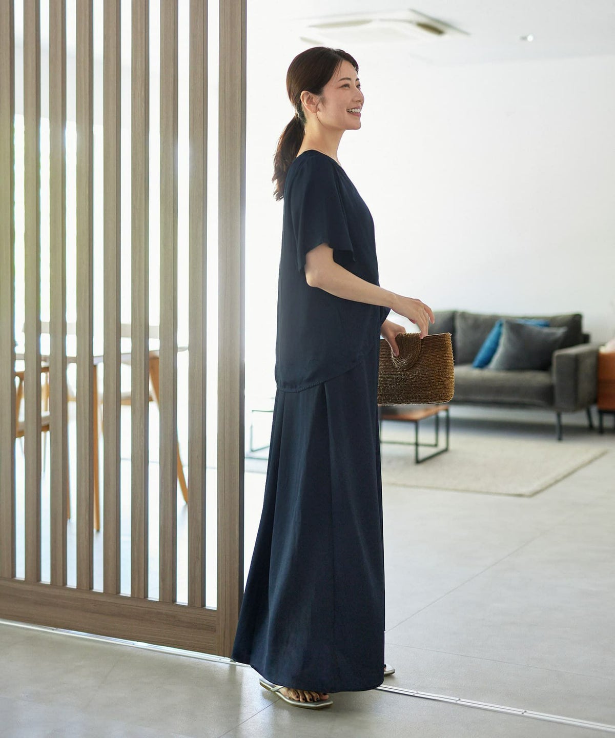 着用イメージ 168cm ネイビー 02サイズ