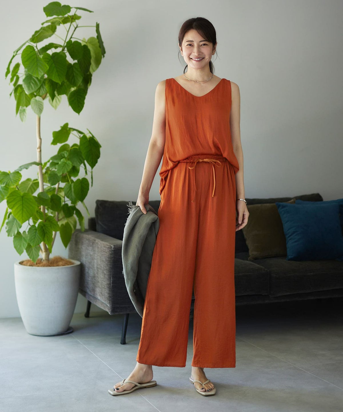 着用イメージ 168cm テラコッタ