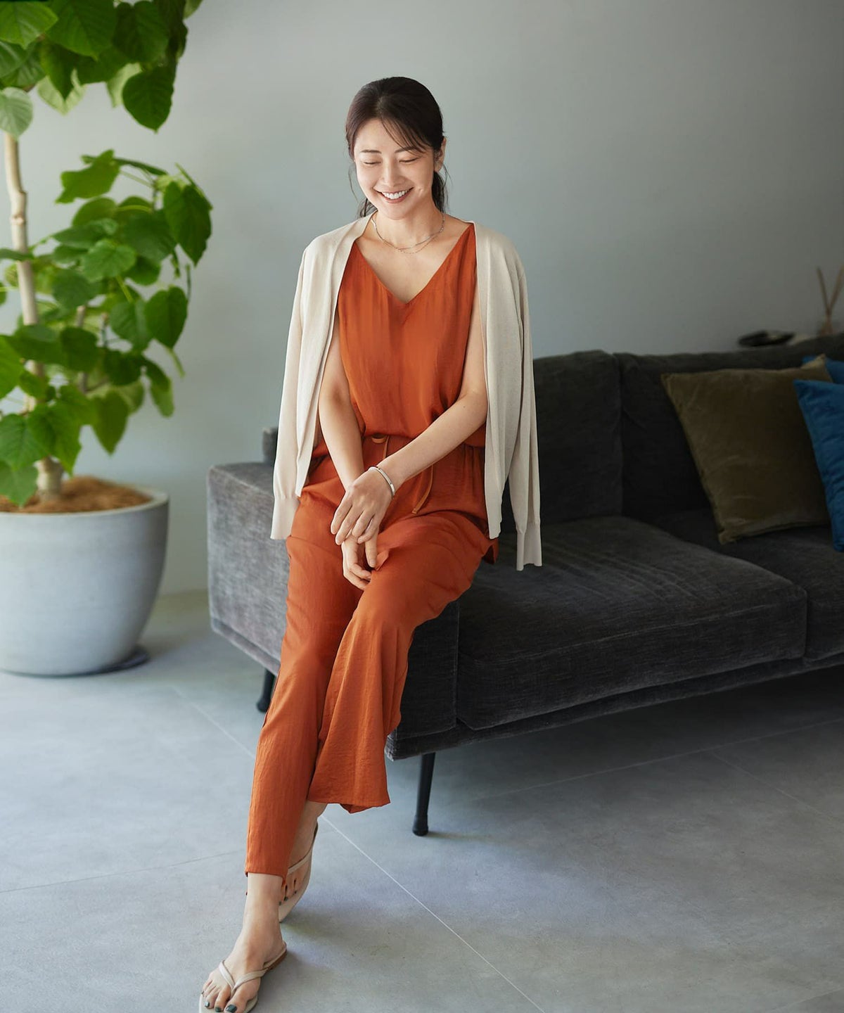 着用イメージ 168cm テラコッタ